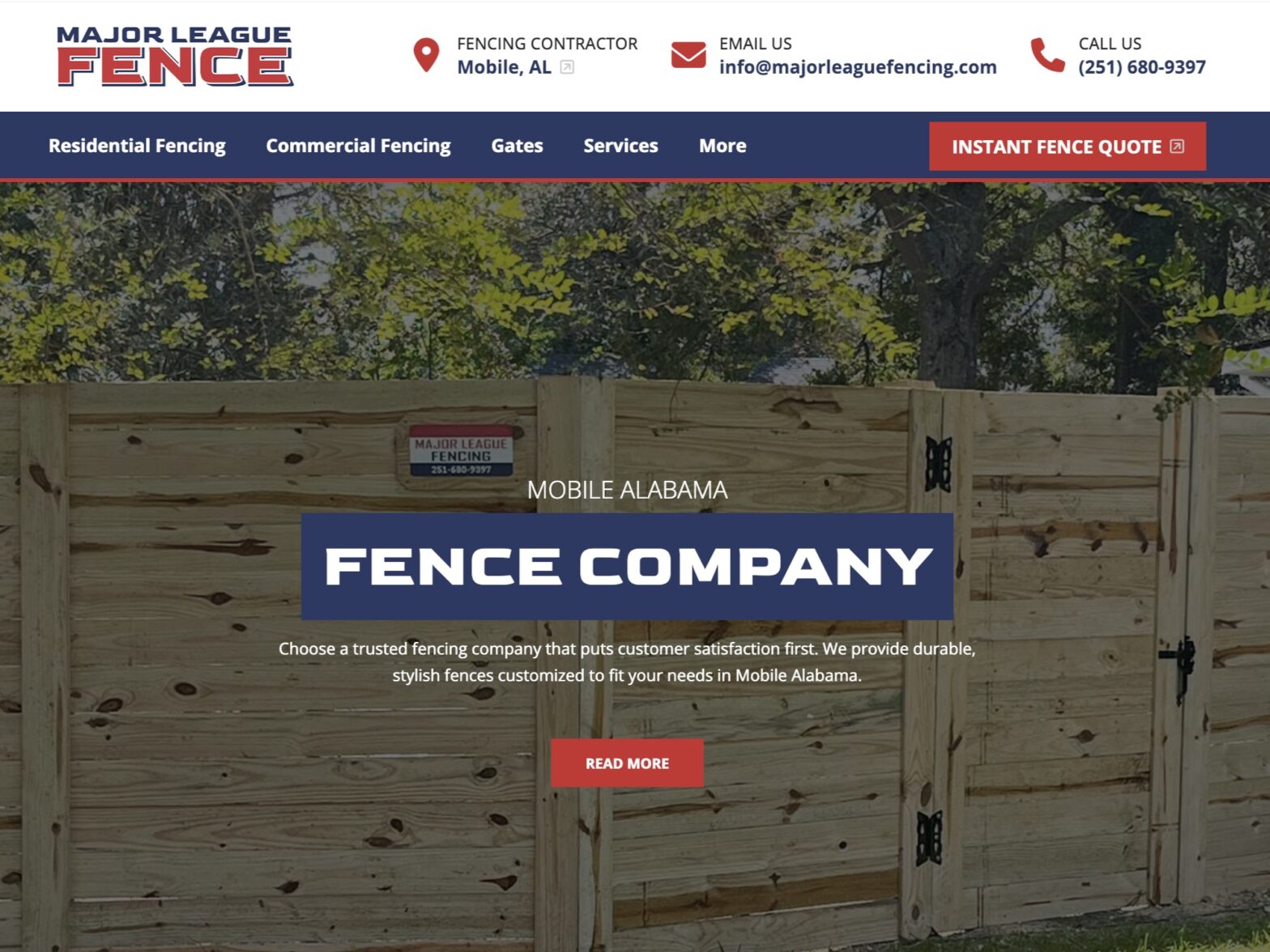 Photo of a Mobile Alabama fence company