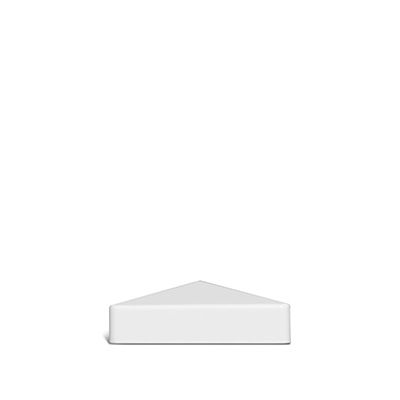 Flat vinyl fence post cap