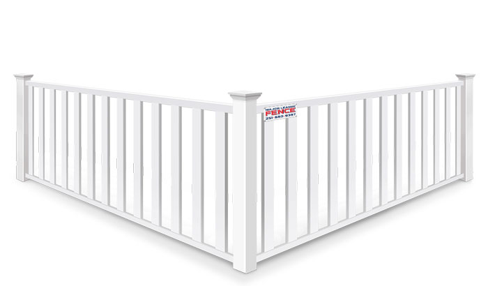  Closed Picket Mobile Alabama vinyl fence