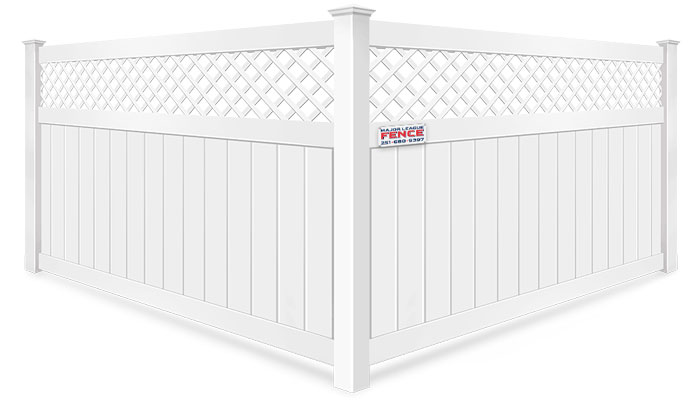  Lattice Top Mobile Alabama vinyl fence