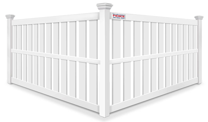  Semi-Privacy Mobile Alabama vinyl fence