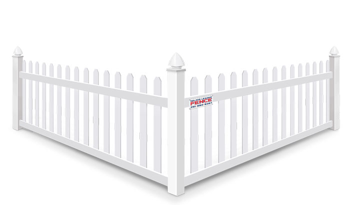  Picket Mobile Alabama vinyl fence