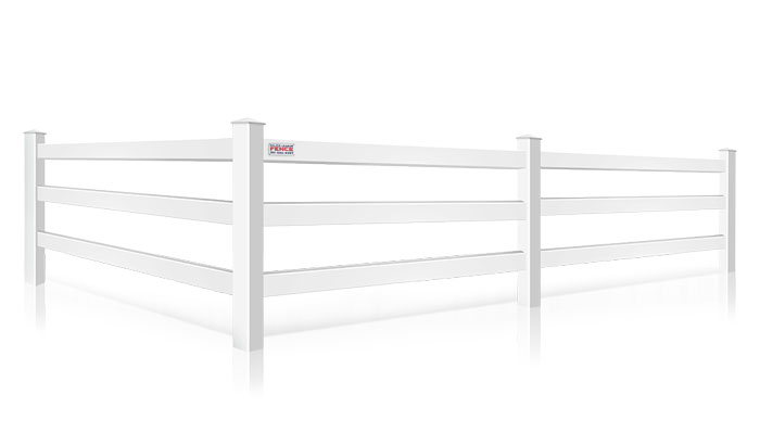 Decorative vinyl rail fence in the Mobile Alabama area.