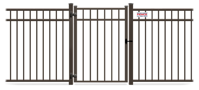 Metal gate in closed position