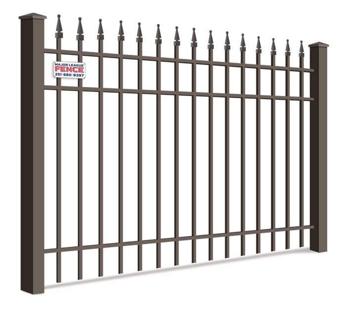 Ornamental Iron fence features popular with Mobile Alabama homeowners