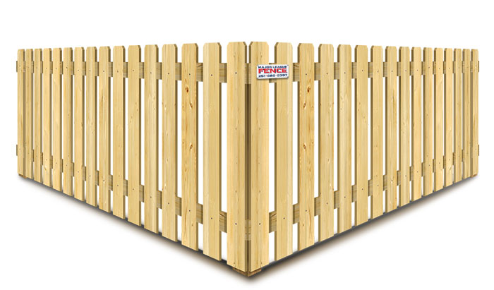Dog ear wood picket fence Mobile Alabama