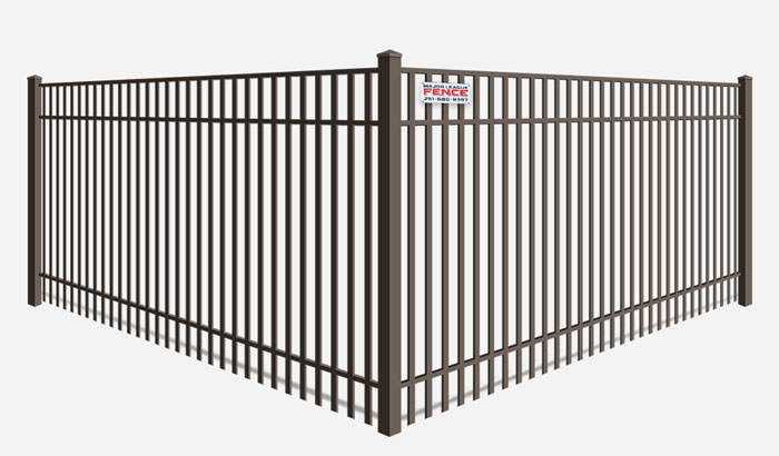 Double picket wrought iron fence company Mobile Alabama