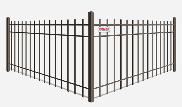 Extended picket ornamental steel fence company in Mobile Alabama