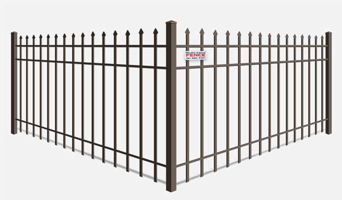 Spear top commercial aluminum fence contractor in Mobile Alabama