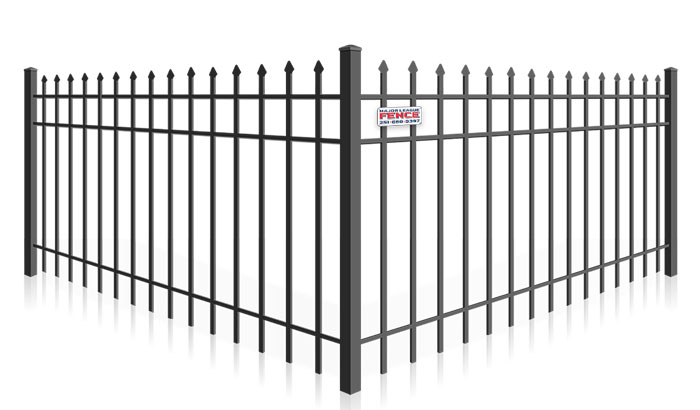 Decorative spear top metal fence contractor in Mobile Alabama