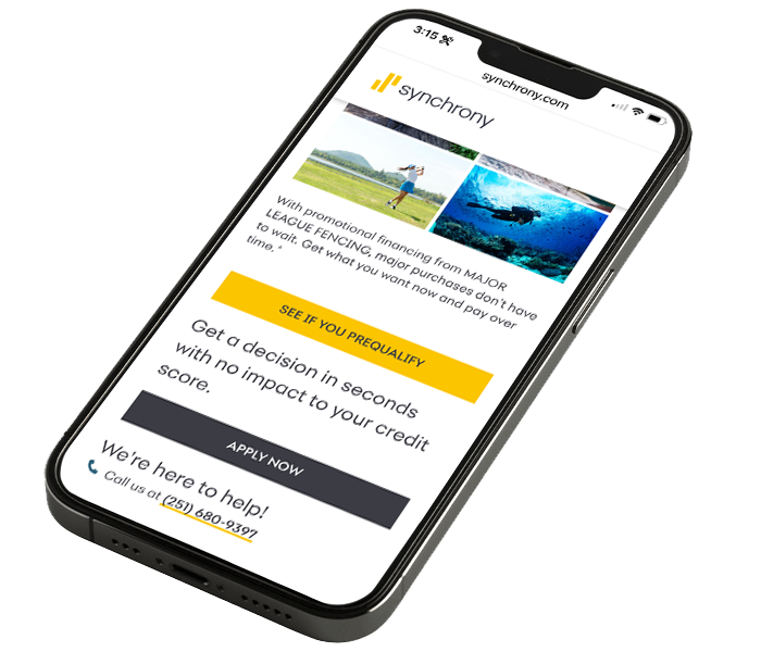 Synchrony fence finance company
